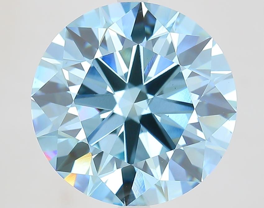 9.03 Ct. Fancy Vivid Blue Round Lab Grown Diamond