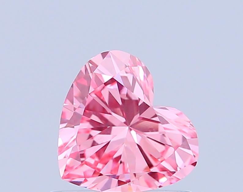 0.63 Ct. Fancy Vivid Pink Heart Lab Grown Diamond