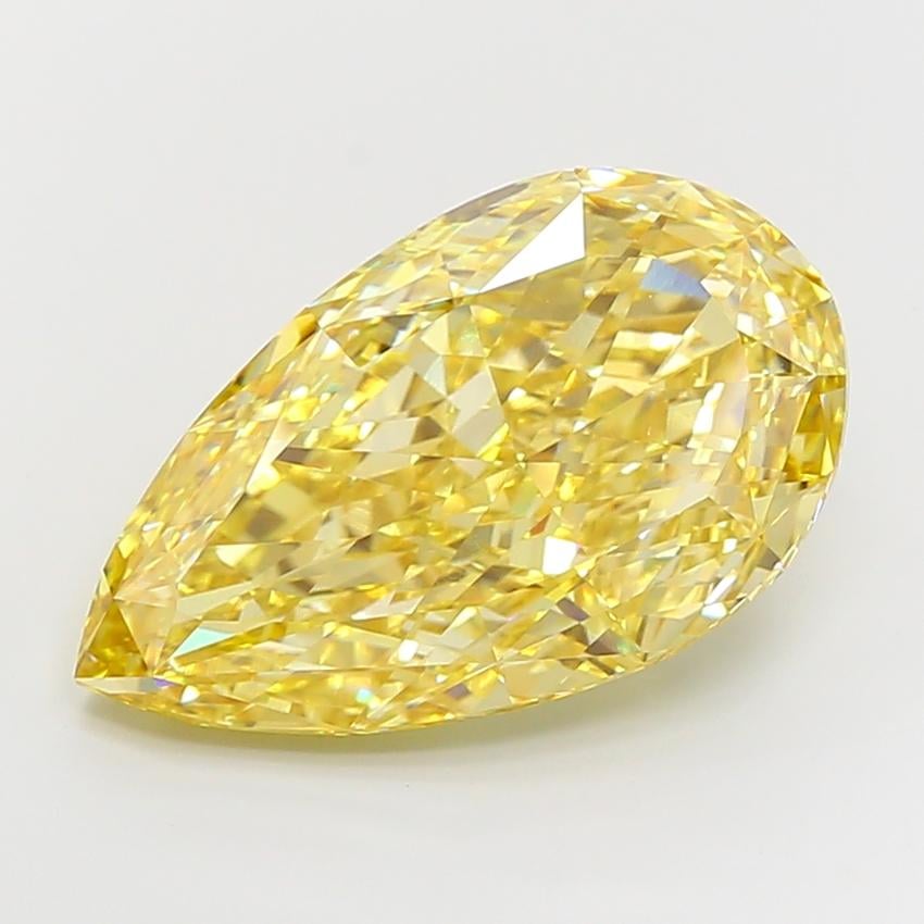 16.16 Ct. Fancy Intense Yellow Pear Lab Grown Diamond