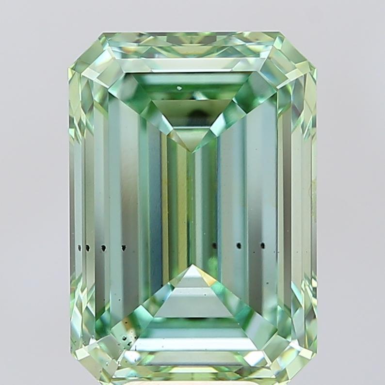 7.01 Ct. Fancy Vivid Green Emerald Lab Grown Diamond