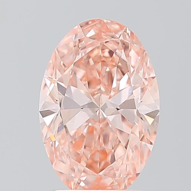 2.00 Ct. Fancy Intense Orange Pink Oval Lab Grown Diamond