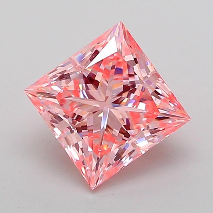 2.01 Ct. Fancy Intense Pink Princess Lab Grown Diamond