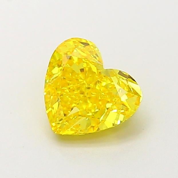 0.86 Ct. Fancy Vivid Yellow Heart Lab Grown Diamond