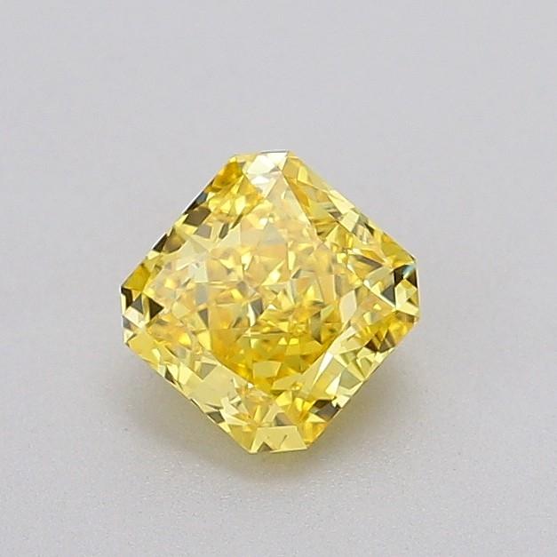 0.76 Ct. Fancy Vivid  Yellow Radiant Lab Grown Diamond