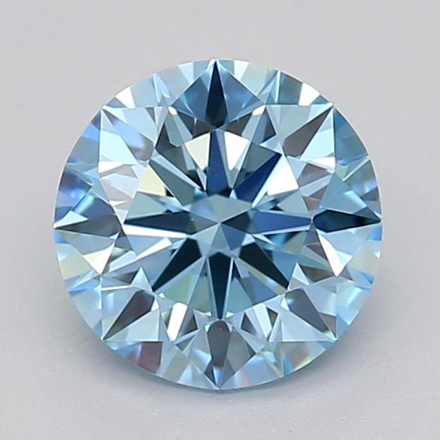 0.71 Ct. Fancy Vivid  Blue Round Lab Grown Diamond