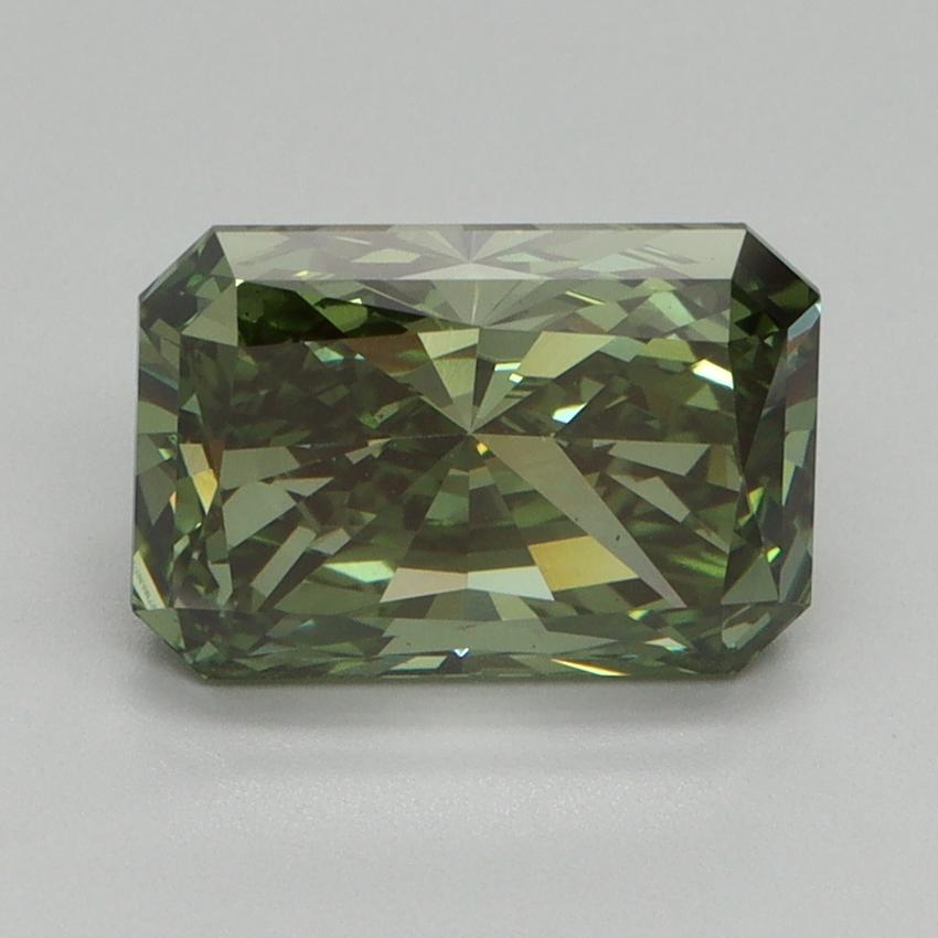 3.01 Ct. Fancy Vivid Green Radiant Lab Grown Diamond