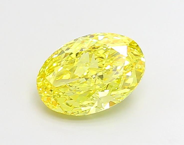 2.01 Ct. Fancy Vivid  Yellow Oval Lab Grown Diamond