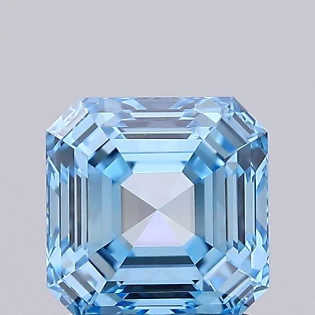 1.17 Ct. Fancy Vivid Blue Asscher Lab Grown Diamond