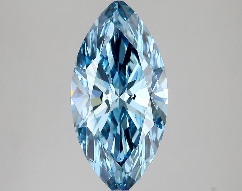 3.03 Ct. Fancy Vivid Blue Marquise Lab Grown Diamond