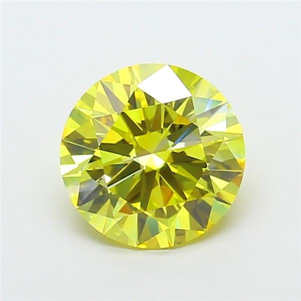 2.53 Ct. Fancy Vivid  Yellow Round Lab Grown Diamond