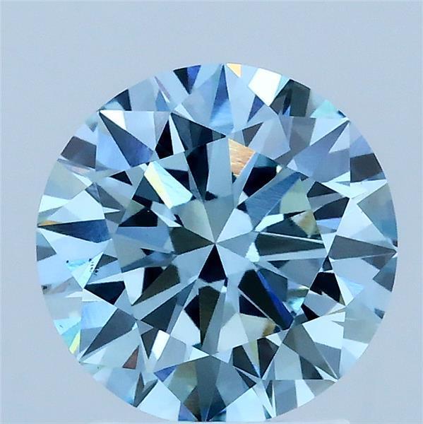 2.00 Ct. Fancy Vivid Blue Round Lab Grown Diamond