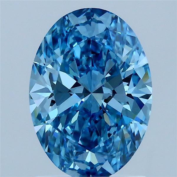 1.51 Ct. Fancy Vivid Blue Oval Lab Grown Diamond