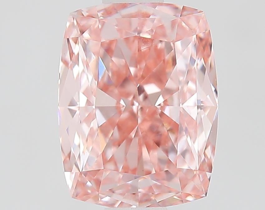 1.44 Ct. Fancy Vivid Pink Cushion Lab Grown Diamond