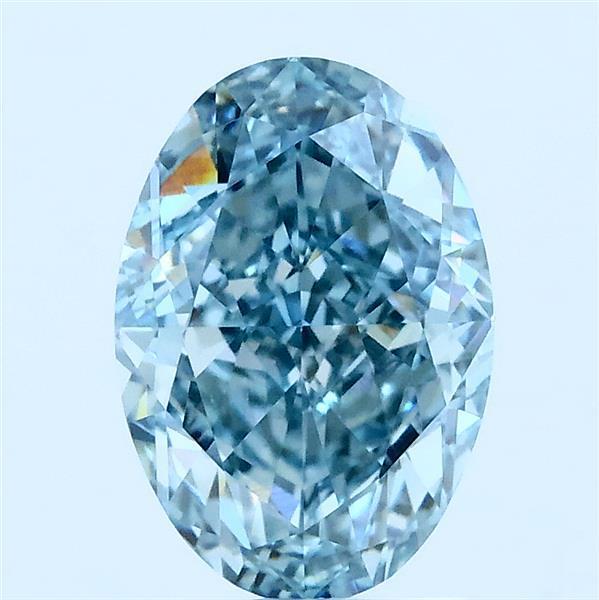 2.12 Ct. Fancy Vivid Blue Oval Lab Grown Diamond