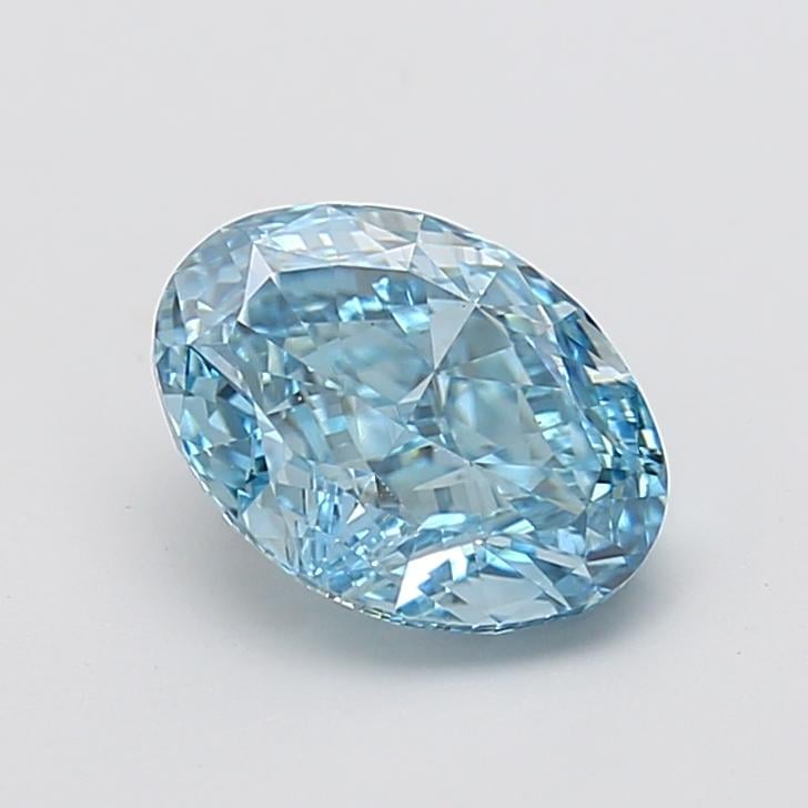2.88 Ct. Fancy Vivid  Blue Oval Lab Grown Diamond