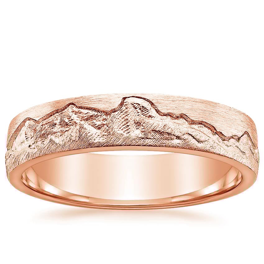 Rose gold diamond engagement ring with surprise diamond details