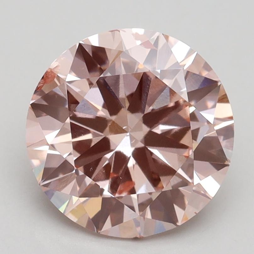 2.61 Ct. Fancy Intense Pink Round Lab Grown Diamond