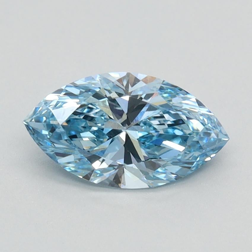 0.81 Ct. Fancy Vivid Blue Marquise Lab Grown Diamond