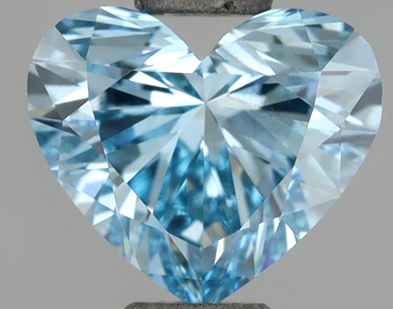 0.92 Ct. Fancy Vivid Blue Heart Lab Grown Diamond