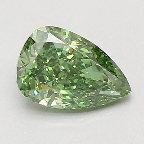1.09 Ct. Fancy Vivid Green Pear Lab Grown Diamond