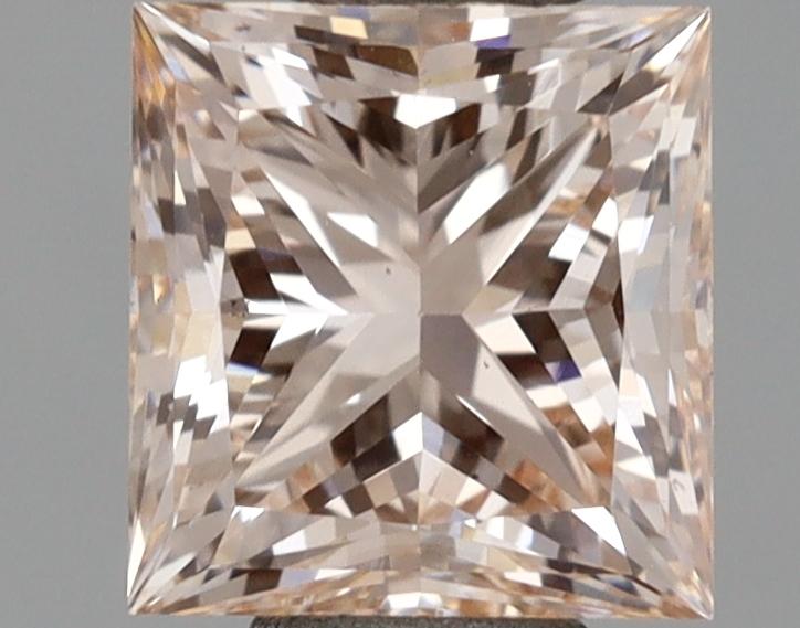 1.00 Ct. Light Brown Pink Princess Lab Grown Diamond