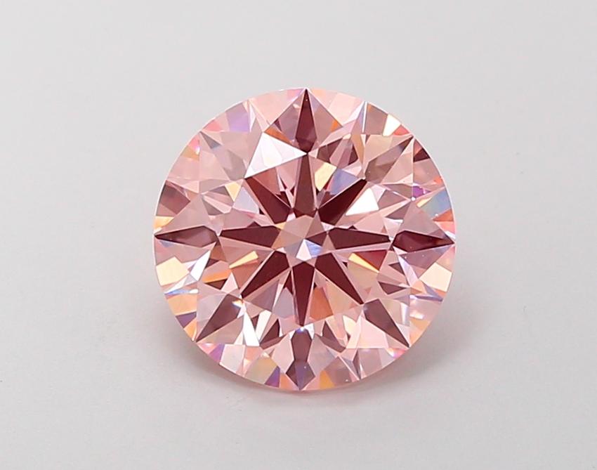 3.08 Ct. Fancy Vivid Pink Round Lab Grown Diamond