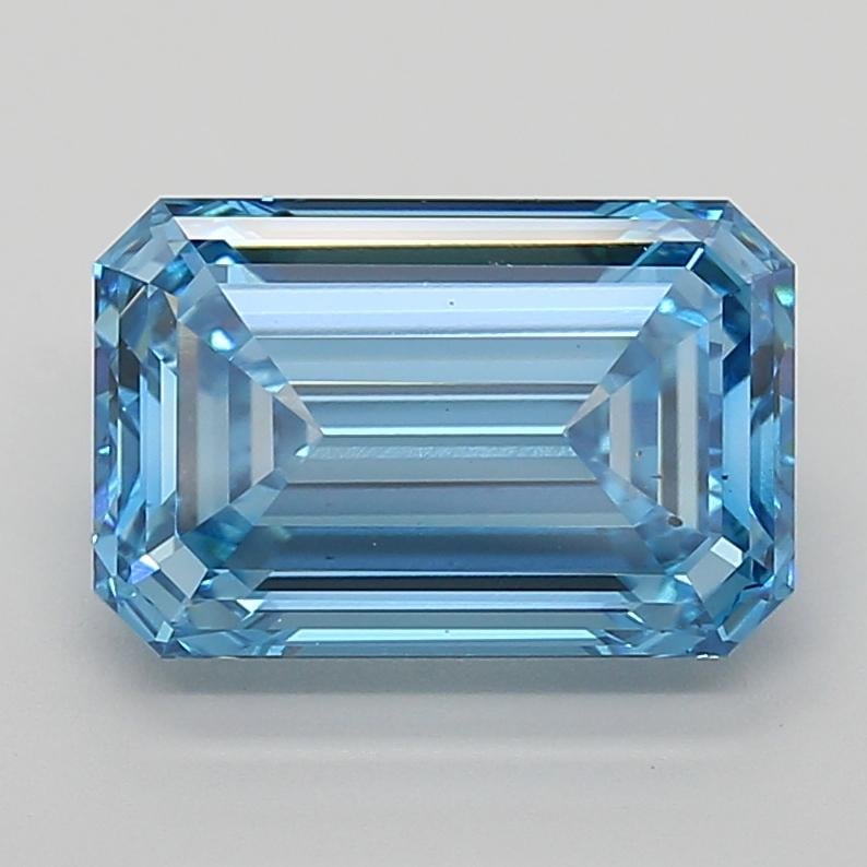 5.02 Ct. Fancy Vivid  Blue Emerald Lab Grown Diamond