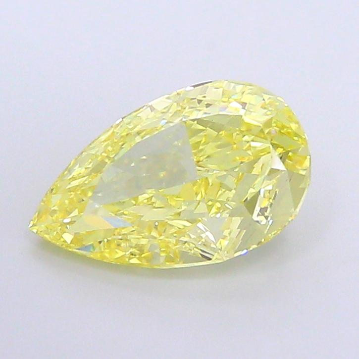 4.54 Ct. Fancy Intense  Yellow Pear Lab Grown Diamond