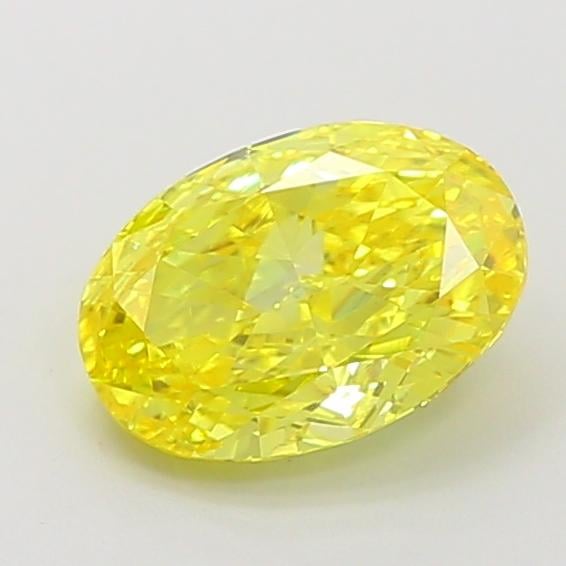 1.54 Ct. Fancy Vivid  Yellow Oval Lab Grown Diamond