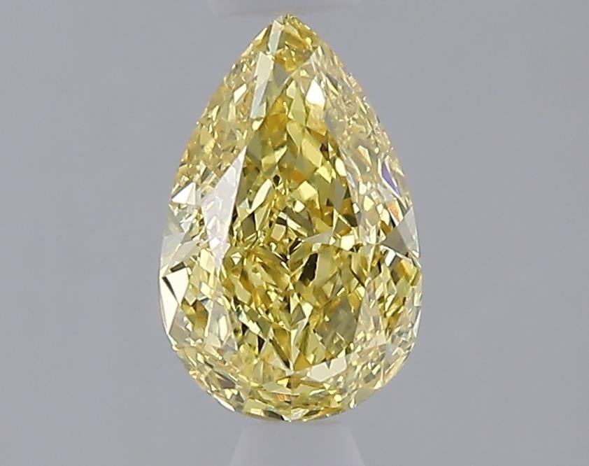 1.02 Ct. Fancy Intense  Yellow Pear Lab Grown Diamond