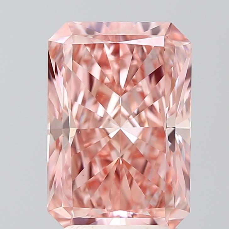 3.08 Ct. Fancy Vivid Pink Radiant Lab Grown Diamond