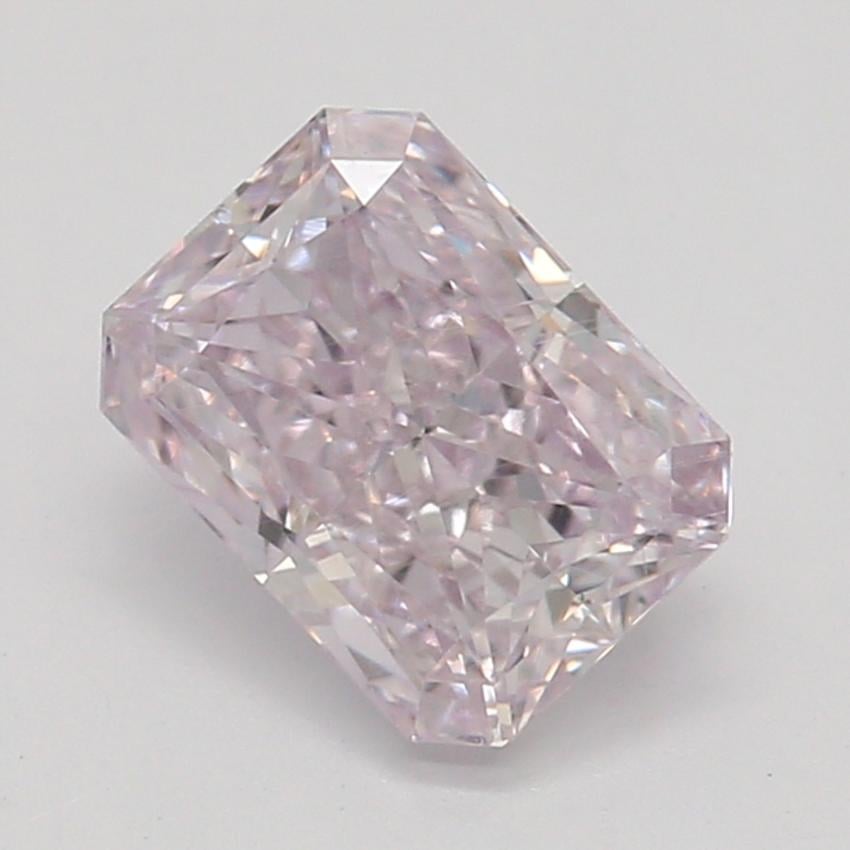 0.61 Ct. Fancy Light Purplish Pink Radiant Diamond