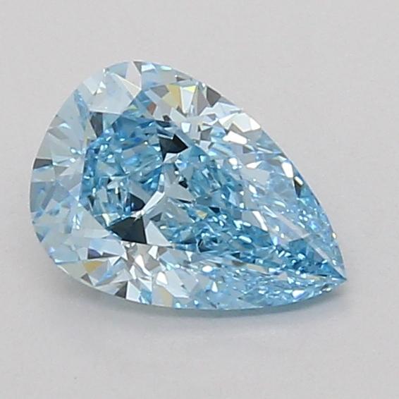 1.11 Ct. Fancy Vivid Blue Pear Lab Grown Diamond