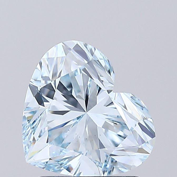 1.62 Ct. Fancy Blue Heart Lab Grown Diamond