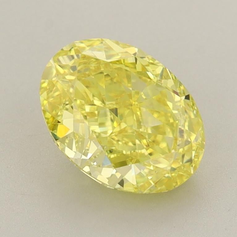 1.77 Ct. Fancy Vivid Yellow Oval Lab Grown Diamond