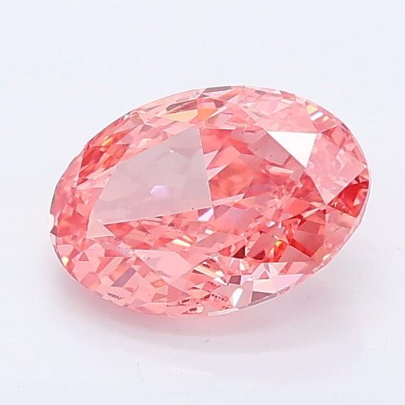1.05 Ct. Fancy Vivid Pink Oval Lab Grown Diamond