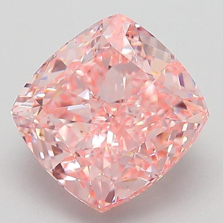 3.00 Ct. Fancy Intense  Pink Cushion Lab Grown Diamond