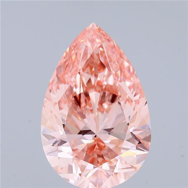 4.07 Ct. Fancy Vivid Pink Pear Lab Grown Diamond