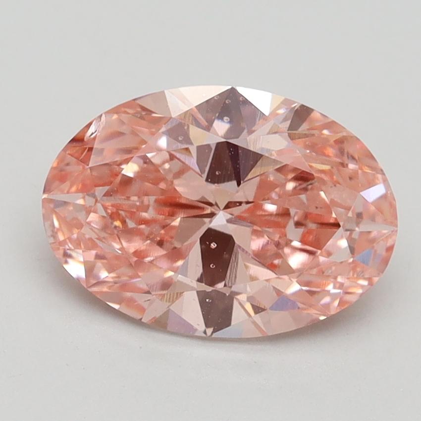 2.01 Ct. Fancy Vivid Pink Oval Lab Grown Diamond