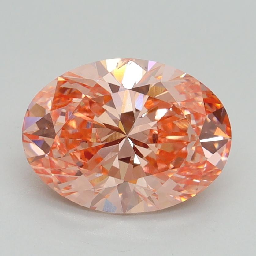1.69 Ct. Fancy Intense Pink Oval Lab Grown Diamond