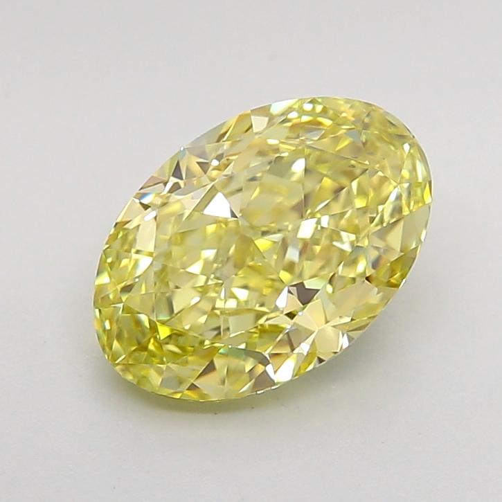 1.70 Ct. Fancy Intense Yellow Oval Lab Grown Diamond