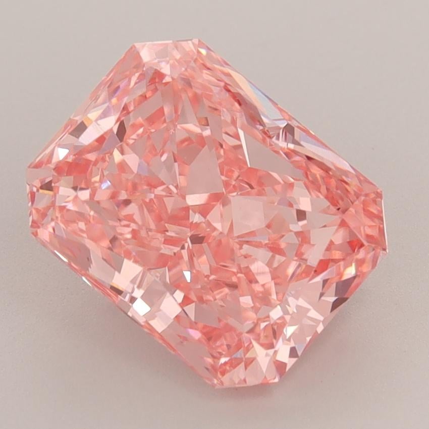 2.99 Ct. Fancy Vivid  Pink Radiant Lab Grown Diamond