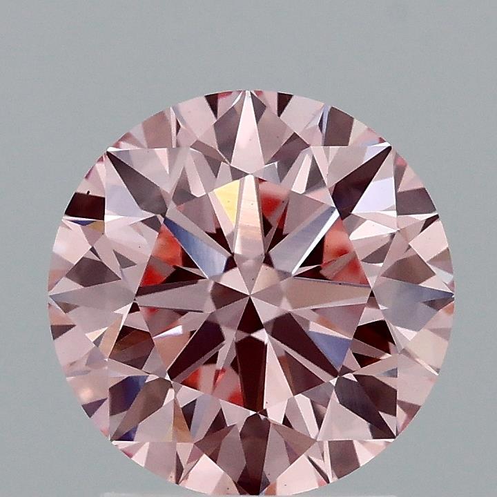 2.03 Ct. Fancy Vivid Pink Round Lab Grown Diamond