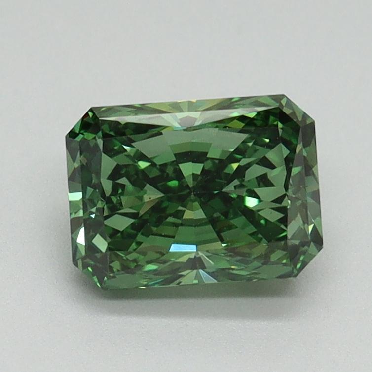 1.14 Ct. Fancy Vivid Green Radiant Lab Grown Diamond