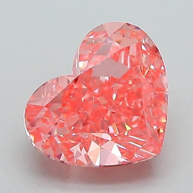 1.62 Ct. Fancy Vivid Pink Heart Lab Grown Diamond