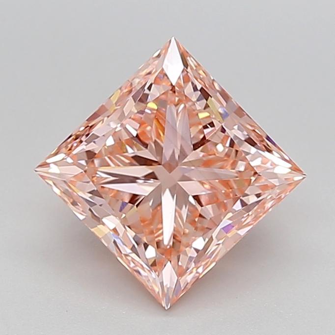 2.77 Ct. Fancy Vivid Pink Princess Lab Grown Diamond