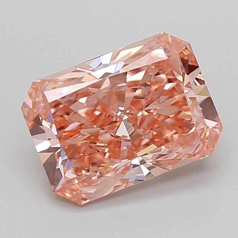2.42 Ct. Fancy Vivid  Pink Radiant Lab Grown Diamond