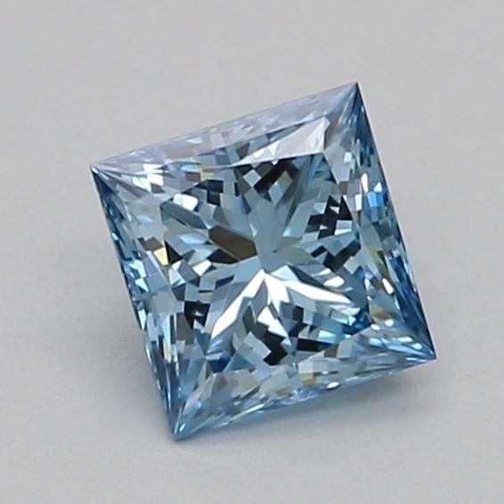 0.29 Ct. Fancy Vivid Blue Princess Lab Grown Diamond