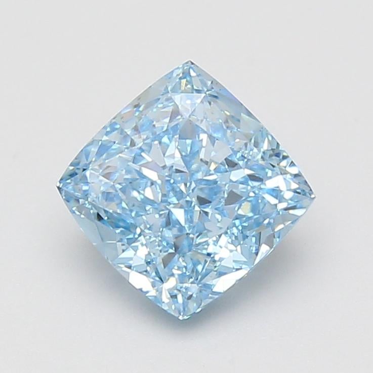 2.12 Ct. Fancy Vivid Blue Cushion Lab Grown Diamond
