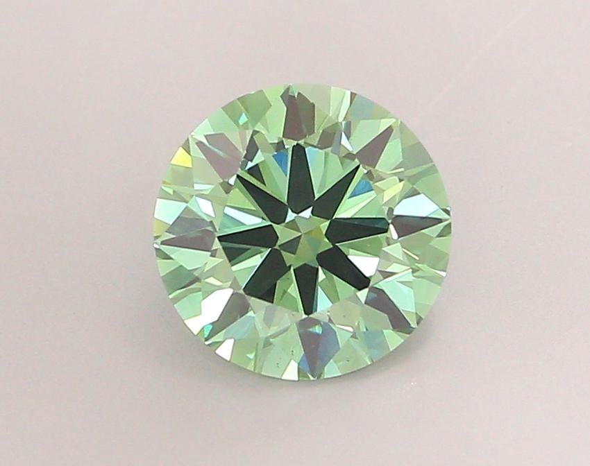 2.00 Ct. Fancy Vivid  Green Round Lab Grown Diamond
